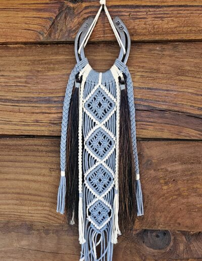 Blue horseshoe dreamcatcher